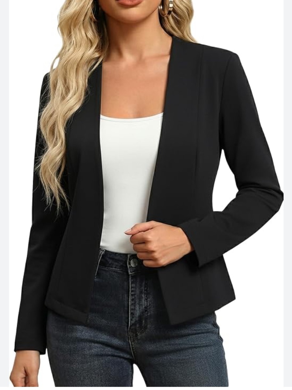 Mina Self Open Front Blazer L